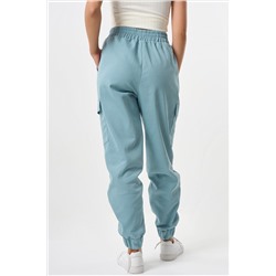 Брюки карго из плотного хлопка под деним голубой дым