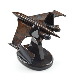 Статуэтка кабинетная из обсидиана "СУ-30У" 180*180*155мм