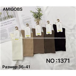 AMIGOBS высокие бежевые носки женские ассорти арт. 1371