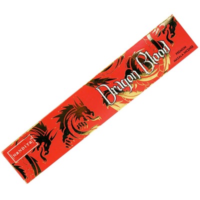 DRAGON BLOOD Premium Masala Incense, Nandita (КРОВЬ ДРАКОНА премиальные масала благовония, Нандита), 15 г.