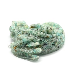 Фигурка из амазонита и смолы "Дракон" 90*95*38мм