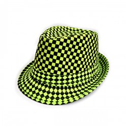 Шляпа женская "Клетка" (green)