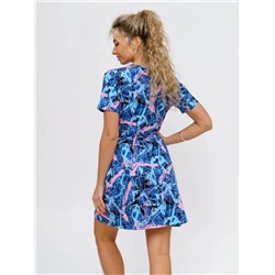 Халат женский Текс-Плюс, цвет синий розовый