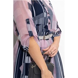 Luna 086 розовый-синий, Платье