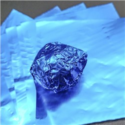 Фольга оберточная для конфет Синяя 10*10 см, 100 шт.