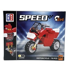 Конструктор SPEED 2в1 Мотоцикл-трансформер 137дет. 21*15см  / 123-718