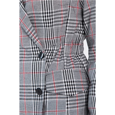 Пиджак Бренда (серый/клетка) Б14124-33М