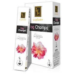 Luxury NAG CHAMPA Premium Incense Sticks, Zed Black (Лакшери НАГ ЧАМПА премиум благовония палочки, Зед Блэк), уп. 15 г.