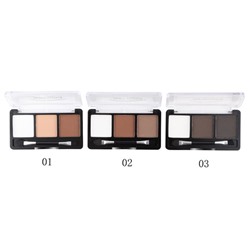 Тени для век и бровей 1823 Primer Eyebrow 3цвета (1воск+2теней) т.03 Farres