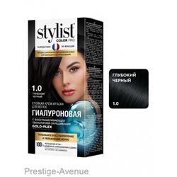 Стойкая крем-краска для волос Stylist Color Pro Тон 1.0 "Глубокий Черный" 115 ml