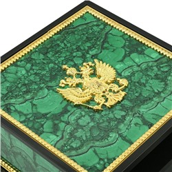 Лоток для бумаг А4 из малахита 330*245*95мм