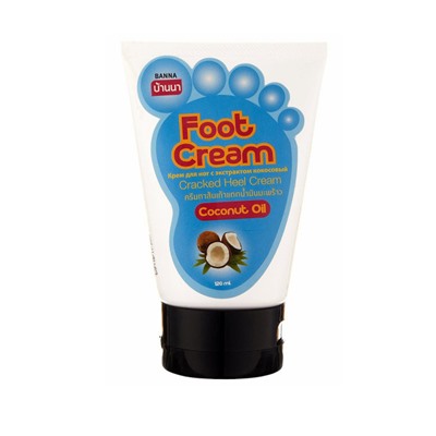 Foot Cream Cracked Heel Cream COCONUT OIL, Banna (Крем для ног С КОКОСОВЫМ МАСЛОМ, Банна), 120 мл.