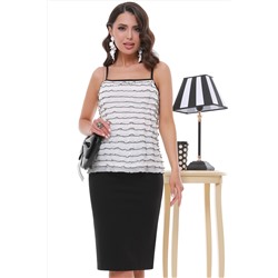 Топ с рюшами белого цвета