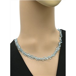 Бусы из Топаза голубого капля с гранями, 48см, 19,32г