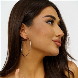 Серьги конго из гипоаллергенной стали, цвет серебристый, арт. 411.597