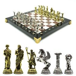 Шахматы подарочные с металлическими фигурами "Атлас", 250*250мм