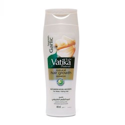 Vatika SPANISH GARLIC Natural Hair Growth Shampoo, Dabur (Ватика ИСПАНСКИЙ ЧЕСНОК Шампунь ДЛЯ РОСТА ВОЛОС для ослабленных и выпадающих волос, Дабур), 400 мл.