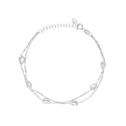 Браслет из серебра куб.циркон., ТФБ-8855