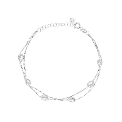Браслет из серебра куб.циркон., ТФБ-8855