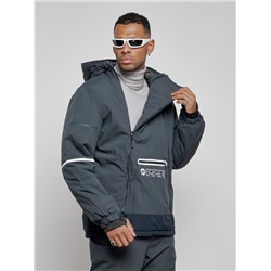 Горнолыжный костюм мужской зимний темно-серого цвета 6320TC