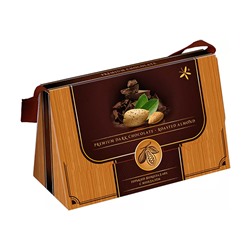 Шоколадная фигурка. Клатч с шоколадками (горький шоколад с миндалем) 75г Ш.дом