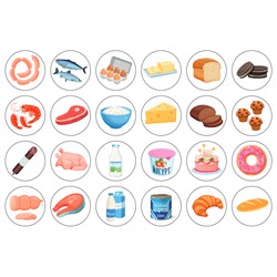Лото для детей «В магазин за продуктами» с деревянными фишками