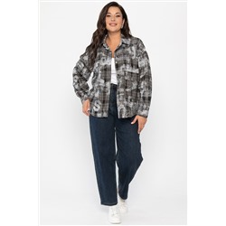 Рубашка хлопковая Шэрри (серо-коричневая) Б14307-18М