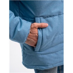 Куртка с капюшоном голубой