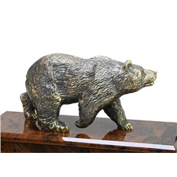 Настольный набор из обсидиана "Медведь" 950*340*280мм