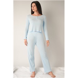 Женская пижама с брюками из ажурного хлопка Happyfox