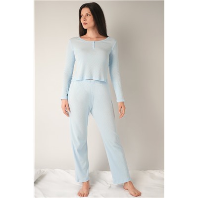 Женская пижама с брюками из ажурного хлопка Happyfox