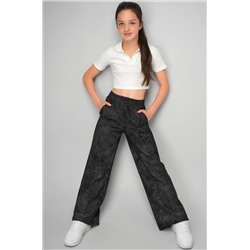 Брюки палаццо из футера для девочки Happyfox