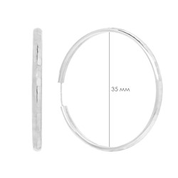 Серьги из серебра без вставки, А-2500235