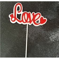 Топпер картон LOVE