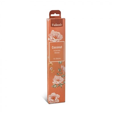 Tulasi COCONUT Incense Sticks, Sarathi (Туласи КОКОС благовония палочки, Саратхи), 15 палочек.