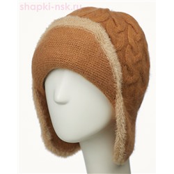 05012AgТ1 Коса травка Ушанка женская (54-58)