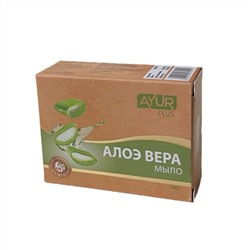 ALOE VERA soap, Ayur Plus (Мыло туалетное АЛОЭ (алое) ВЕРА, Аюр Плюс), 100 г.
