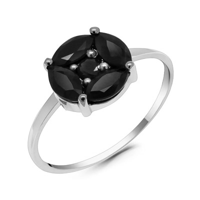 Кольцо из серебра сапфир корунд, Благодать2