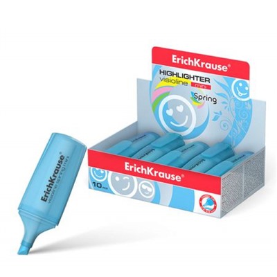 Текстовыделитель Visioline Mini Spring голубой 48793 ErichKrause