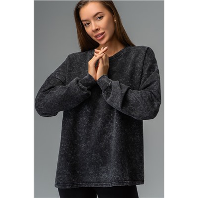 Женский лонгслив оверсайз из футера двухнитки Happyfox