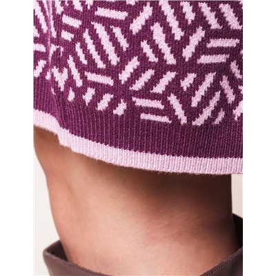 Платье жаккардовой вязки с кашемиром