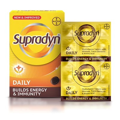 SUPRADYN Multivitamin Tabets with Minerals, Bayer (СУПРАДИН Мультивитамины в таблетках с минералами, микроэлементами и аминокислотами, Байер), блистер 15 таб.