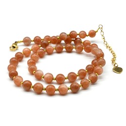 Бусы из Солнечного камня шарик 7мм, 45см, 25г