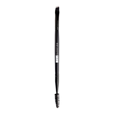 Кисть косметическая №6 двусторонняя для бровей RELOUIS PRO Brow&Eyeliner Brush