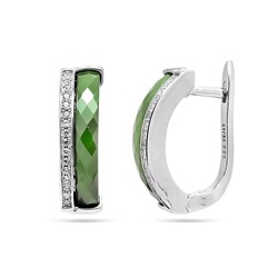 Серьги из серебра керамика, МКВ1301з