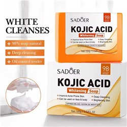 SADOER Отбеливающее мыло для лица и тела с койевой кислотой KOJIC ACID, 100г