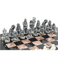 Шахматы подарочные фигурами из мрамолита "Средневековье", 400*400мм