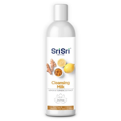 CLEANSING MILK, Sri Sri Tattva (МОЛОЧКО ДЛЯ СНЯТИЯ МАКИЯЖА с экстрактами лимона и куркумы, Шри Шри Таттва), 100 мл.