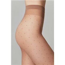 Колготки тонкие 20 den с рисунком в мелкую точку в цвете bronz 29109/14С-48СП/bronz