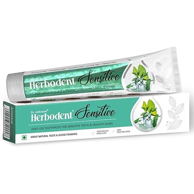 Herbodent SENSITIVE Toothpaste, Dr. Jaikaran (Хербодент СЕНСИТИВ зубная паста - для чувствительных зубов и здоровых десен, Доктор Джейкаран), 100 г.